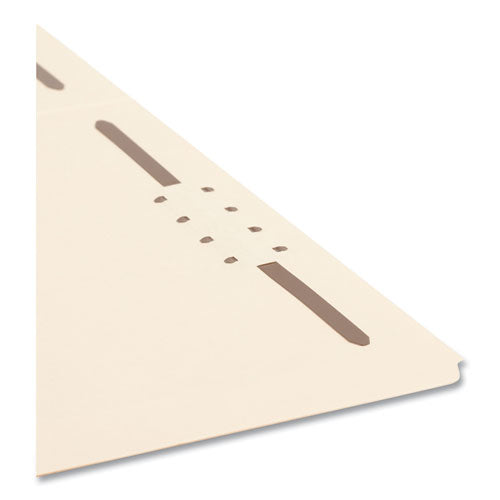 Image of Smead 14513 Top Tab Fastener Folders, Straight Tab, Expands 0.75", 2 Fasteners, Letter Size, Manila, 50/Box