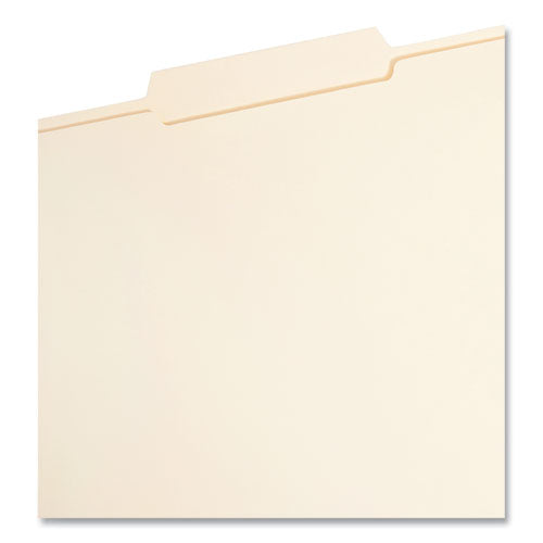 Image of Smead Top Tab Fastener Folders, Guide-Height 2/5-Cut Tabs, 0.75" Expansion, 2 Fasteners, Letter Size, 11-pt Manila, 50/Box
