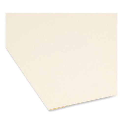 Image of Smead Manila File Folders, 1/3-Cut Tabs: Center Position, Legal Size, 0.75" Expansion, Manila, 100/Box