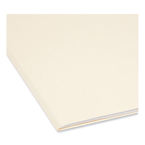 Image of Smead Reinforced Tab Manila File Folders, 1/3-Cut Tabs: Assorted, Legal Size, 0.75" Expansion, 11-pt Manila, 100/Box