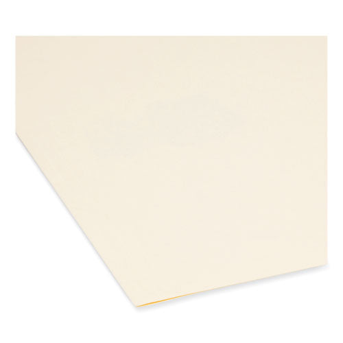 Image of Smead Manila Guide Height Systems File Folders, 2/5-Cut Tabs: Right of Center, Legal Size, 0.75" Expansion, Manila, 100/Box