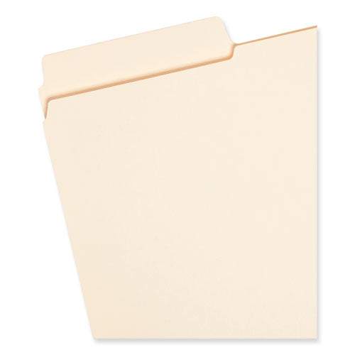 Image of Smead 15395 SuperTab Reinforced Guide Height Top Tab Folders, 1/3-Cut Tabs: Assorted, Legal Size, 0.75" Expansion, Manila, 100/Box