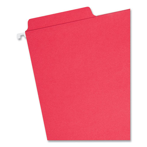 Image of Smead 64096 FasTab Hanging Folders, Letter Size, 1/3-Cut Tabs, Red, 20/Box