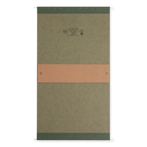 Image of Smead 64279 Box Bottom Hanging File Folders, 3" Capacity, Letter Size, Standard Green, 25/Box