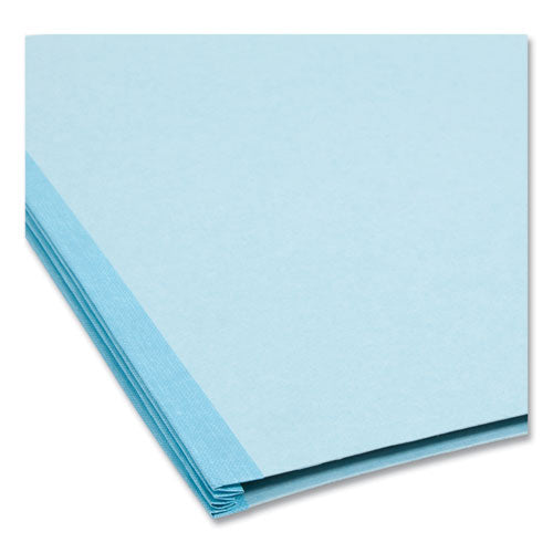 Image of Smead FasTab Hanging Pressboard Classification Folders, 2 Dividers, Letter Size, Blue