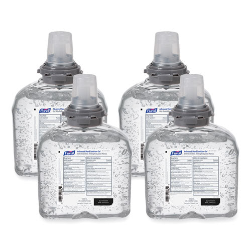 Image of PURELL® 5456-04 Advanced Hand Sanitizer TFX Refill, Gel, 1,200 mL, Unscented, 4/Carton