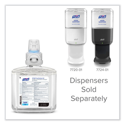 Image of PURELL® 7099-02 Vf Plus Hand Sanitizer Gel, 1,200 Ml Refill Bottle, Fragrance-Free, For Es8 Dispensers, 2/Carton