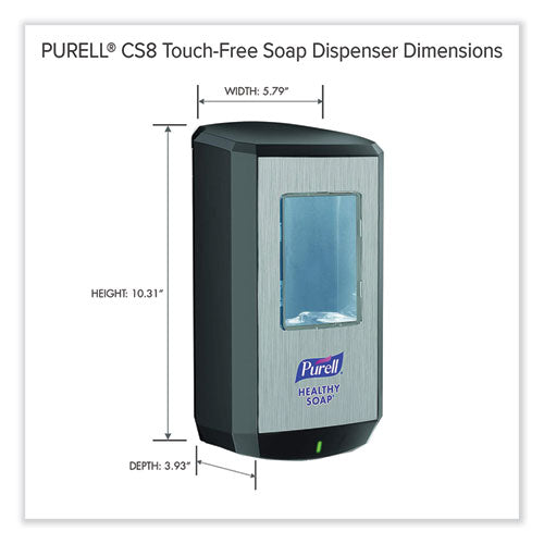Image of PURELL® 7834-01 Cs8 Soap Dispenser, 1,200 Ml, 5.79 X 3.93 X 10.31, Graphite