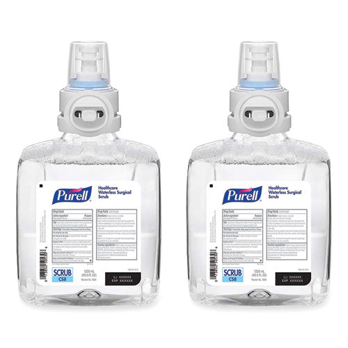 Image of PURELL® 7869-02 Waterless Surgical Scrub Gel Hand Sanitizer, 1,200 Ml Refill Bottle, Fragrance-Free, For Cs-8 Dispenser, 2/carton