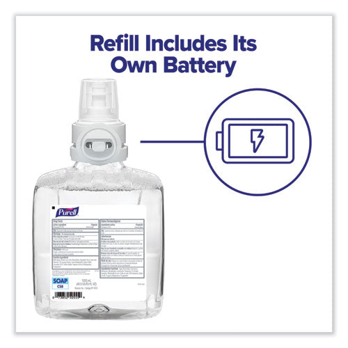 Image of PURELL® 7874-02 Professional HEALTHY SOAP Mild Foam Refill, For CS8 Dispensers, Fragrance-Free, 1,200 mL, 2/Carton