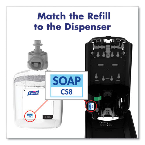 Image of PURELL® 7874-02 Professional HEALTHY SOAP Mild Foam Refill, For CS8 Dispensers, Fragrance-Free, 1,200 mL, 2/Carton