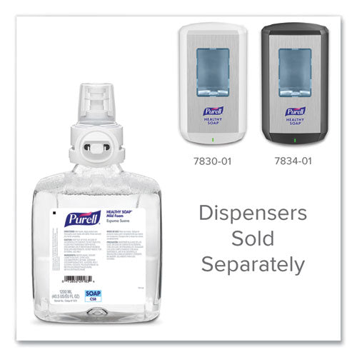 Image of PURELL® 7874-02 Professional HEALTHY SOAP Mild Foam Refill, For CS8 Dispensers, Fragrance-Free, 1,200 mL, 2/Carton
