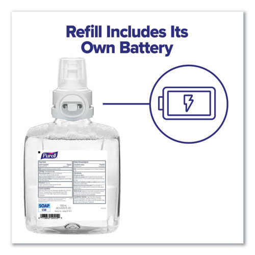 Image of PURELL® 7878-02 Healthcare HEALTHY SOAP 0.5% PCMX Antimicrobial Foam Refill, For CS8 Dispensers, Light Floral Scent, 1,200 mL, 2/Carton
