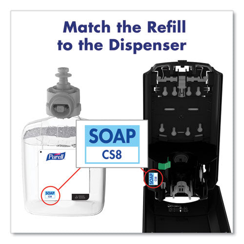Image of PURELL® 7878-02 Healthcare HEALTHY SOAP 0.5% PCMX Antimicrobial Foam Refill, For CS8 Dispensers, Light Floral Scent, 1,200 mL, 2/Carton