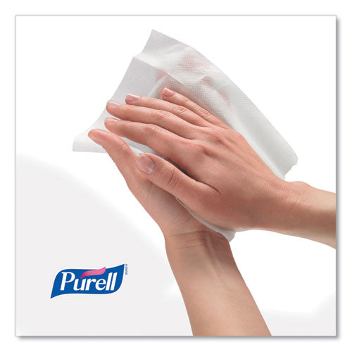 Image of PURELL® 9031-06 Hand Sanitizing Wipes Alcohol Formula, 6 x 7, Unscented, White, 175/Canister, 6 Canisters/Carton
