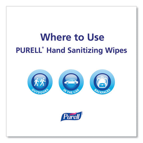 Image of PURELL® 9031-06 Hand Sanitizing Wipes Alcohol Formula, 6 x 7, Unscented, White, 175/Canister, 6 Canisters/Carton