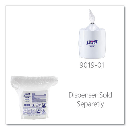 Image of PURELL® 9217-02 Hand Sanitizing Wipes, 3-Ply, 8.25 x 14.06, Fresh Citrus Scent, White, 1,700 Wipes/Pouch, 2 Pouches/Carton