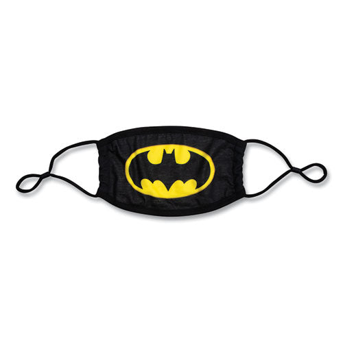 Image of Bioworld® MK9MZNBTM00SB00 Cloth Face Mask, Cotton/Polyester/Spandex, Adult, Batman Logo Print