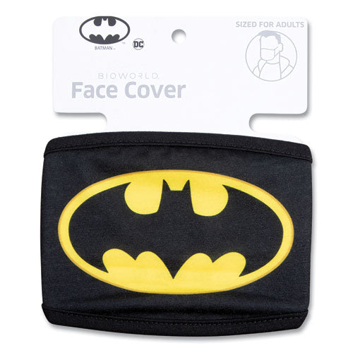 Image of Bioworld® MK9MZNBTM00SB00 Cloth Face Mask, Cotton/Polyester/Spandex, Adult, Batman Logo Print