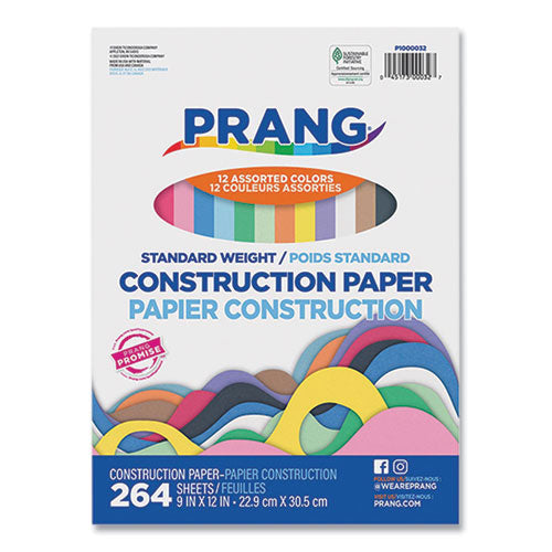 Image of Prang® P1000032 Construction Paper, 9 x 12, Assorted Colors, 264/Pack