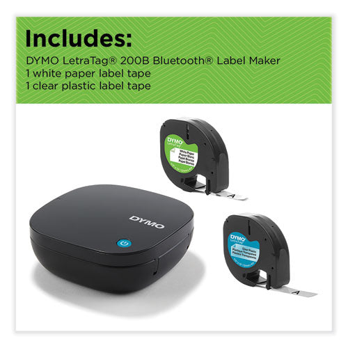 Image of DYMO® 2179979 LetraTag 200B Portable Thermal Bluetooth Label Maker, 1.77 x 4.72 x 4.72