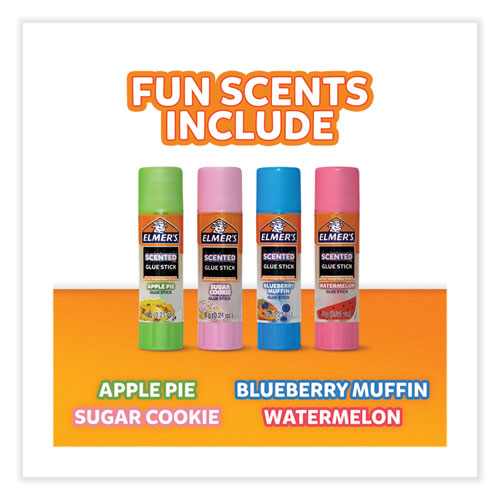 Image of Elmer's® 2142958 Scented Glue Sticks, 0.21 Oz, Dries In Assorted Colors, 4 Scents