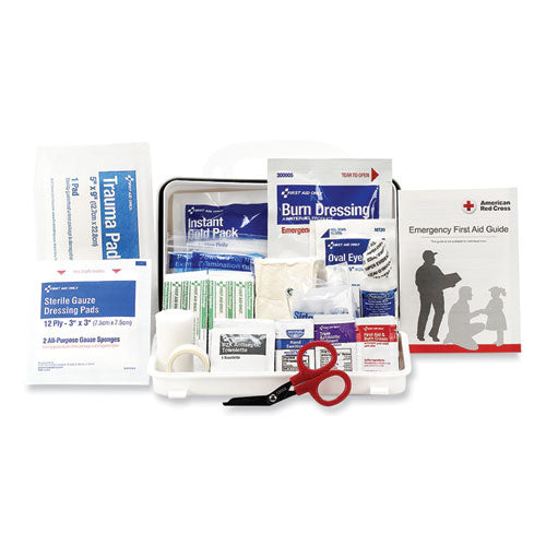 Image of First Aid Only 91322 ANSI 2021 First Aid Kit for 10 People, 76 Pieces, Plastic Case