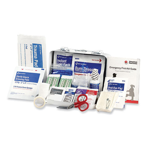 Image of First Aid Only 91323 ANSI 2021 First Aid Kit for 10 People, 76 Pieces, Metal Case