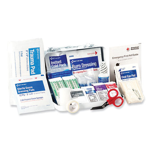 Image of First Aid Only 91323 ANSI 2021 First Aid Kit for 10 People, 76 Pieces, Metal Case