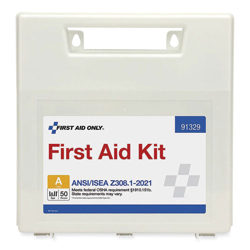 Image of First Aid Only 91329 ANSI 2021 First Aid Kit for 50 People, 184 Pieces, Plastic Case