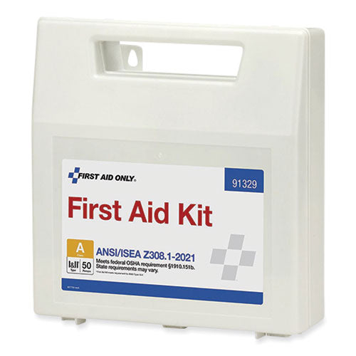 Image of First Aid Only 91329 ANSI 2021 First Aid Kit for 50 People, 184 Pieces, Plastic Case
