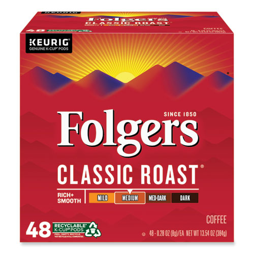 Image of Folgers® 5000368731 Gourmet Selections Classic Roast Coffee K-Cups, 48/Box