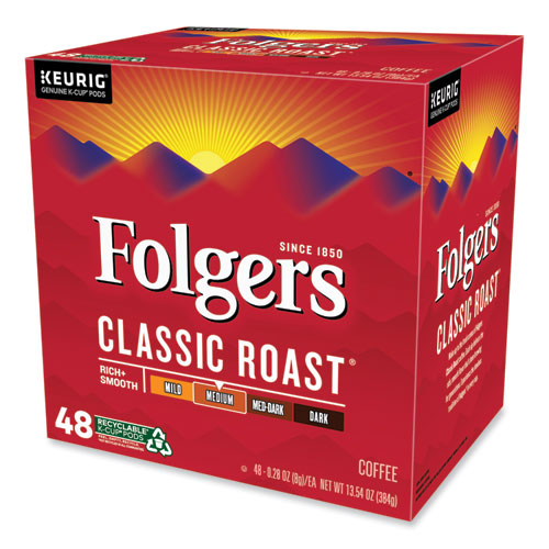 Image of Folgers® 5000368731 Gourmet Selections Classic Roast Coffee K-Cups, 48/Box