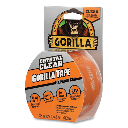 Image of Gorilla® 6027007 Crystal Clear Tape, 3" Core, 1.88" x 9 yds