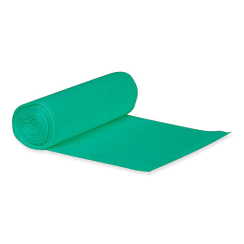 Image of Heritage L6639TE ER1 Eco Blend Max Can Liners, 33 gal, 0.8 mil, 33" x 39", Green, 25 Bags/Roll, 8 Rolls/Carton