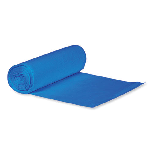 Image of Heritage Linear Low-Density Can Liners for Recyclable Waste, 45 gal, 1.3 mil, 40" x 46", Blue, Flat Pack, 100/Carton
