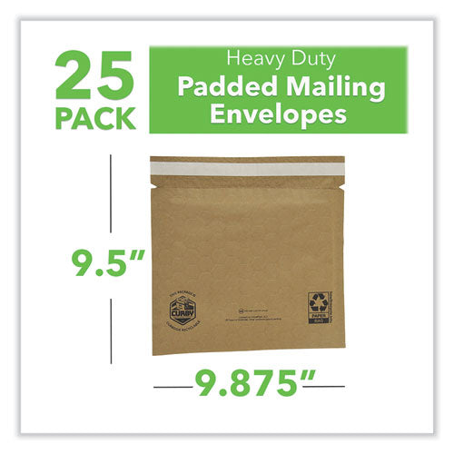 Image of ipg® CBML2C Curby Mailer Self-Sealing Recyclable Mailer, Paper Padding, Self-Adhesive, #2, 11.38 x 9.5, 30/Carton