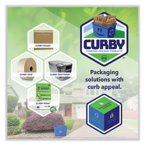 Image of ipg® CBML6C Curby Mailer Self-Sealing Recyclable Mailer, Paper Padding, Self-Adhesive, #6, 13.38 x 18.5, 30/Carton