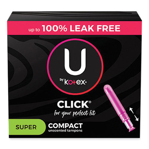Image of Kotex® 51584 U by Kotex Click Compact Tampons, Super Absorbency, 32/Pack