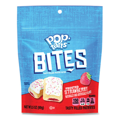 Image of Kellogg's® KEE25069 Pop Tarts Bites, Frosted Strawberry, 3.5 oz Bag, 6/Carton