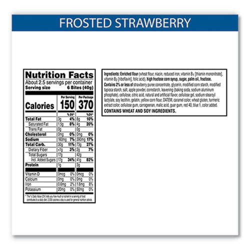 Image of Kellogg's® KEE25069 Pop Tarts Bites, Frosted Strawberry, 3.5 oz Bag, 6/Carton