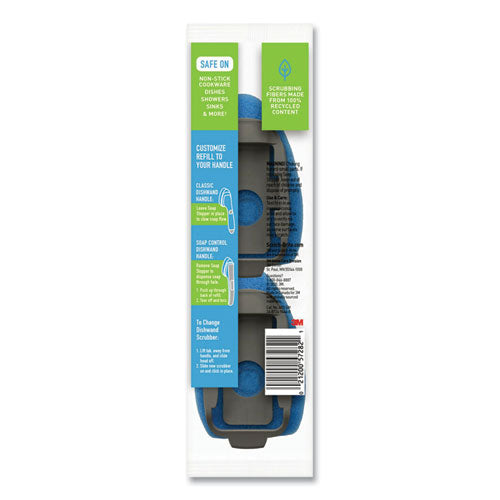 Image of Scotch-Brite® 483-12 Non-Scratch Dishwand Refills, Blue, 2/Pack