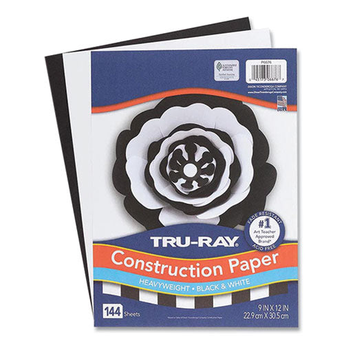 Image of Pacon® P6676 Tru-Ray Construction Paper, 76 lb Text Weight, 9 x 12, Assorted Colors, 144/Pack