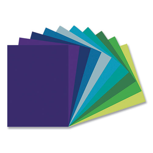 Image of Pacon® P6687 Tru-Ray Construction Paper, 76 lb Text Weight, 9 x 12, Cool Assorted Colors, 150/Pack