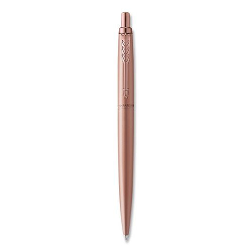 Image of Parker® 2122759 Jotter XL Ballpoint Pen, Retractable, Medium Point, Blue Ink, Rose Gold Barrel
