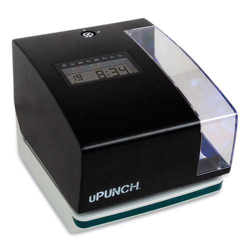 Image of uPunch PK1100 Digital Time Clock and Date Stamp Bundle, Digital Display, Black