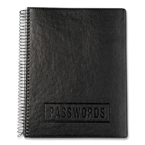 Image of RE-Focus The Creative Office EXPWBOOKBLK Executive Format Password Log Book, User-Name/Password Format, Black Cover, (72) 10 x 7.6 Sheets