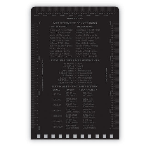Image of Rite in the Rain® 735 All-Weather Wire-O Notepad, Black Cover, Universal: Narrow Rule and Quadrille Rule (4 sq/in), (50) White 3 x 5 Sheets