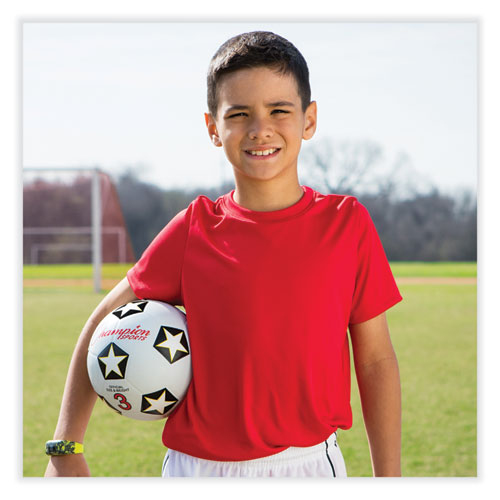 Image of Champion Sports SRB3 Rubber Sports Ball, Soccer, No. 3 Size, White/Black