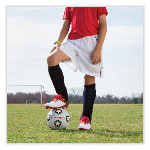 Image of Champion Sports SRB3 Rubber Sports Ball, Soccer, No. 3 Size, White/Black